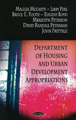 Department of Housing & Urban Development Appropriations cover