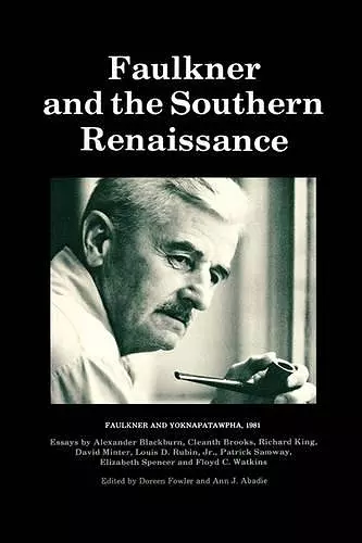 Faulkner and the Southern Renaissance cover