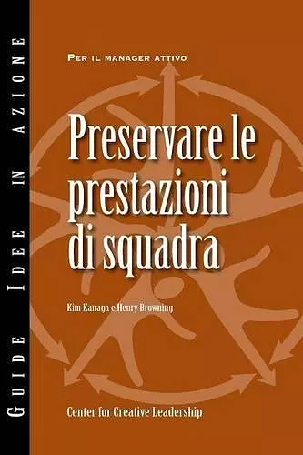 Maintaining Team Performance (Italian) cover