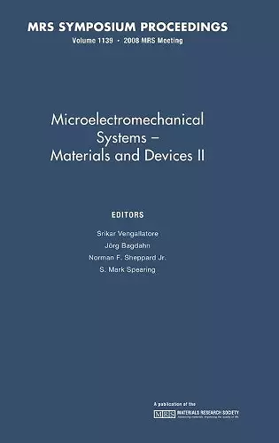 Microelectromechanical Systems: Volume 1139 cover