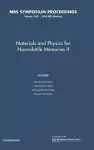 Materials and Physics for Nonvolatile Memories II: Volume 1250 cover