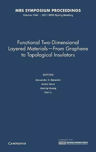 Functional Two-Dimensional Layered Materials — From Graphene to Topological Insulators: Volume 1344 cover