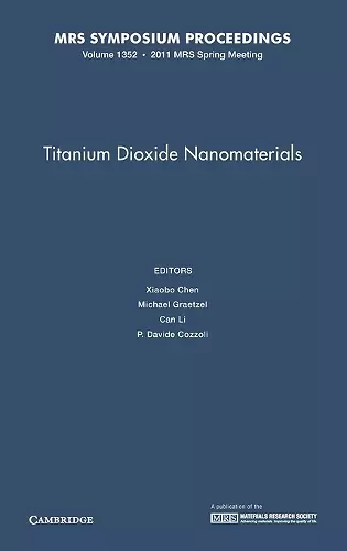 Titanium Dioxide Nanomaterials: Volume 1352 cover