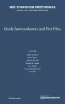 Oxide Semiconductors and Thin Films: Volume 1494 cover