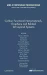 Carbon Functional Nanomaterials, Graphene and Related 2D-Layered Systems: Volume 1549 cover