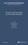 Materials and Technology for Nonvolatile Memories: Volume 1729 cover