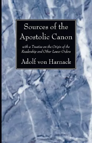 Sources of the Apostolic Canon cover