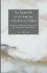 An Appendix to the Sayings of the Jewish Fathers cover