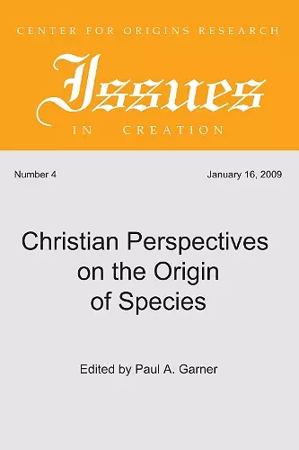 Christian Perspectives on the Origin of Species cover