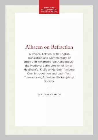 Alhacen on Refraction cover