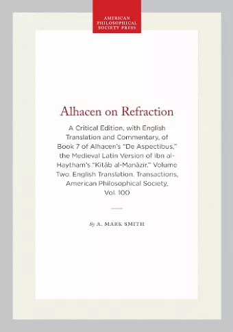 Alhacen on Refraction cover