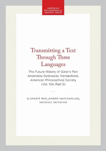 Transmitting a Text Through Three Languages cover