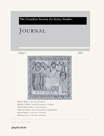 Journal of the Canadian Society for Syriac Studies 2 cover