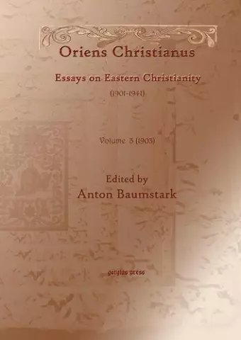 Oriens Christianus (1901-1939) (vol 3) cover