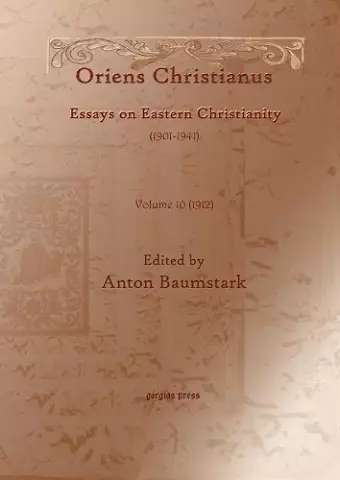 Oriens Christianus (1901-1939) (vol 10) cover