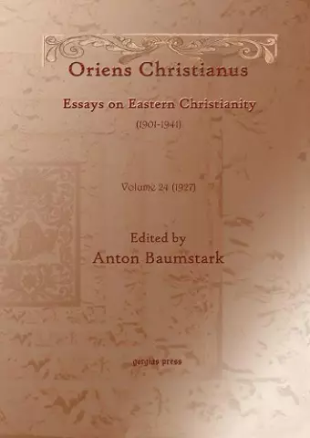 Oriens Christianus (1901-1939) (vol 20) cover