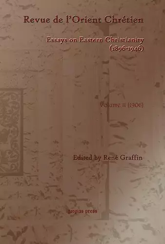 Revue de l’Orient Chrétien (1896-1946)(vol 11) cover