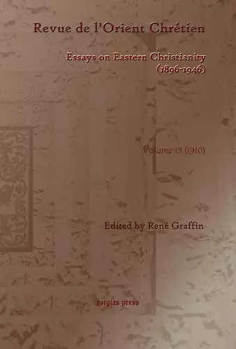 Revue de l’Orient Chrétien (1896-1946) (vol 15) cover