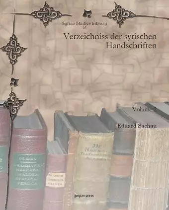 Verzeichniss der syrischen Handschriften cover