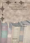 Titus of Bostra's Contra Manichaeos in Syriac cover