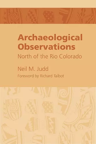 Archeological Observations North of the Rio Colorado cover