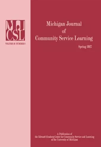 Michigan Journal of Community Service Learning cover