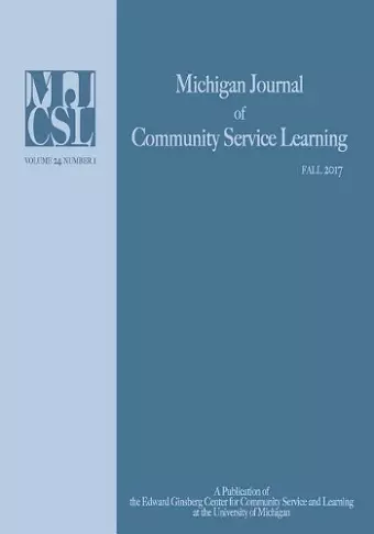 Michigan Journal of Community Service Learning cover