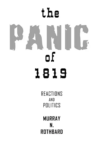 The Panic of 1819 cover