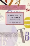 Criticism Of Theology: Marxism And Theology Iii cover