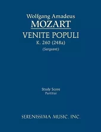 Venite Populi, K. 260 (248a) - Study Score cover