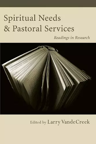 Spiritual Needs & Pastoral Services cover