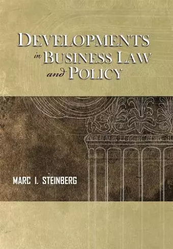 Developments in Business Law and Policy cover