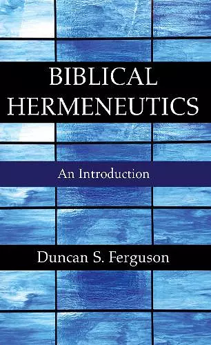 Biblical Hermeneutics cover