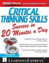 Critical Thinking Skills Success in 20 Minutes a Day cover