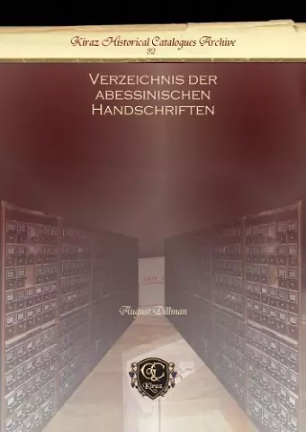 Verzeichnis der abessinischen Handschriften cover