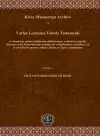 Variae Lectiones Veteris Testamenti (Vol 1) cover