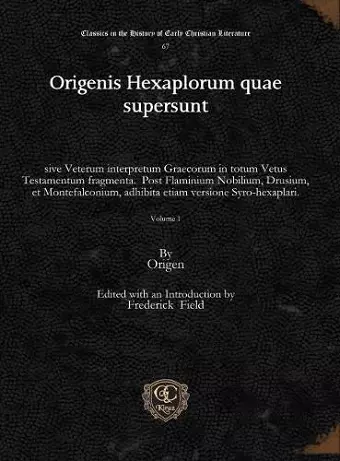 Origenis Hexaplorum quae supersunt (vol 1) cover