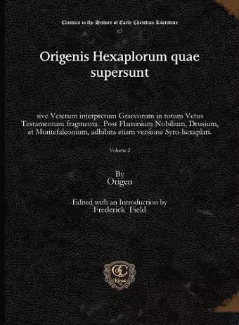 Origenis Hexaplorum quae supersunt (vol 2) cover