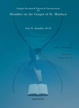 Homilies on the Gospel of St. Matthew cover