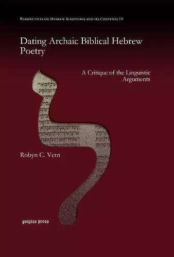 Dating Archaic Biblical Hebrew Poetry cover