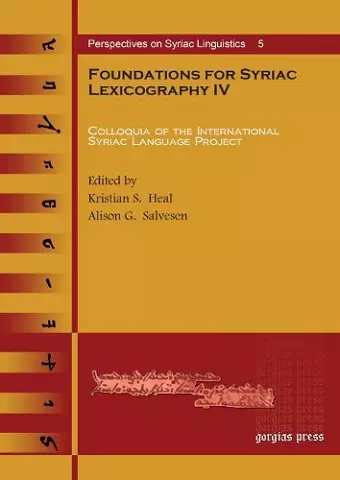 Foundations for Syriac Lexicography IV cover