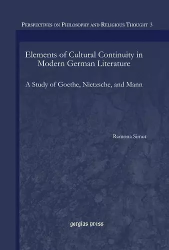 Elements of Cultural Continuity in Modern German Literature cover