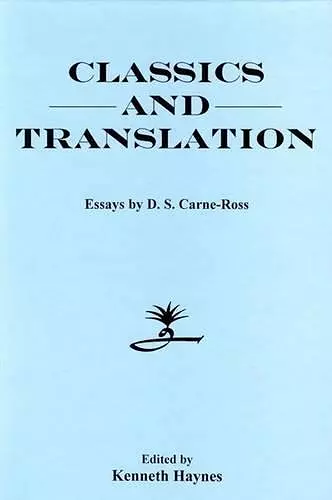 Classics and Translation cover