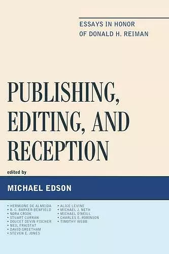 Publishing, Editing, and Reception cover