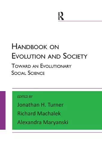 Handbook on Evolution and Society cover