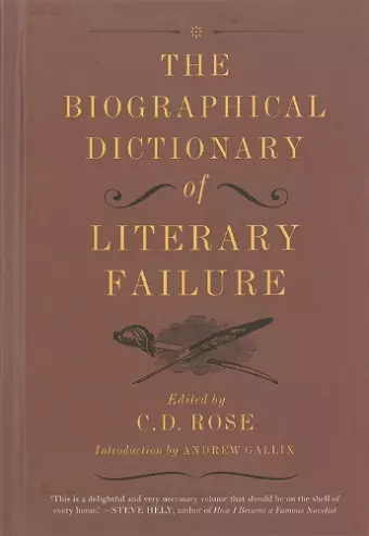 The Biographical Dictionary of Literary Failure cover