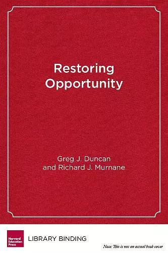 Restoring Opportunity cover