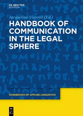 Handbook of Communication in the Legal Sphere cover