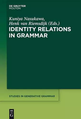 Identity Relations in Grammar cover