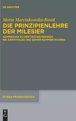 Die Prinzipienlehre der Milesier cover